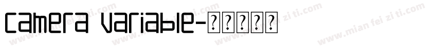 camera variable字体转换